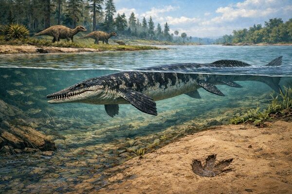 Did Mosasaurs enter fresh water Cretaceous rivers?